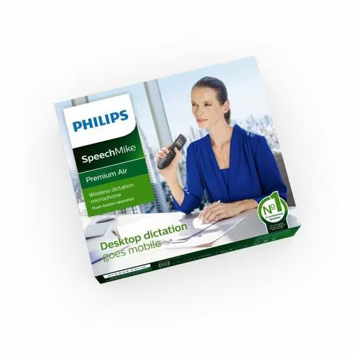 Philips SpeechMike Premium Air Wireless Dictation USB Microphone, Push-Button