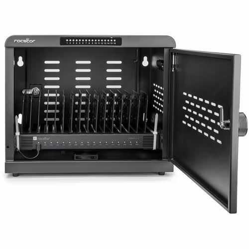 Rocstor Volt UC16 USB-C 16-Device Charging Station Cabinet - 16 Devices Supported