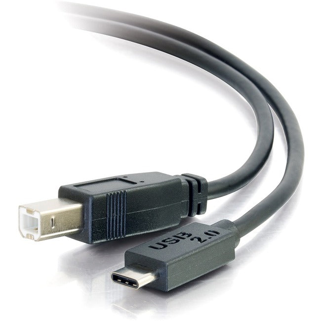 10Ft Usb 2.0 Usb-C To Usb-B Cable M/M - Black