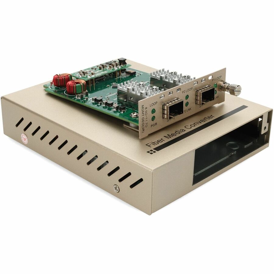 10G OEO Converter 3R Repeater 2 SFP+ Slots Standalone Kit | TecISoft ADD-MCC10G2SFP-SK