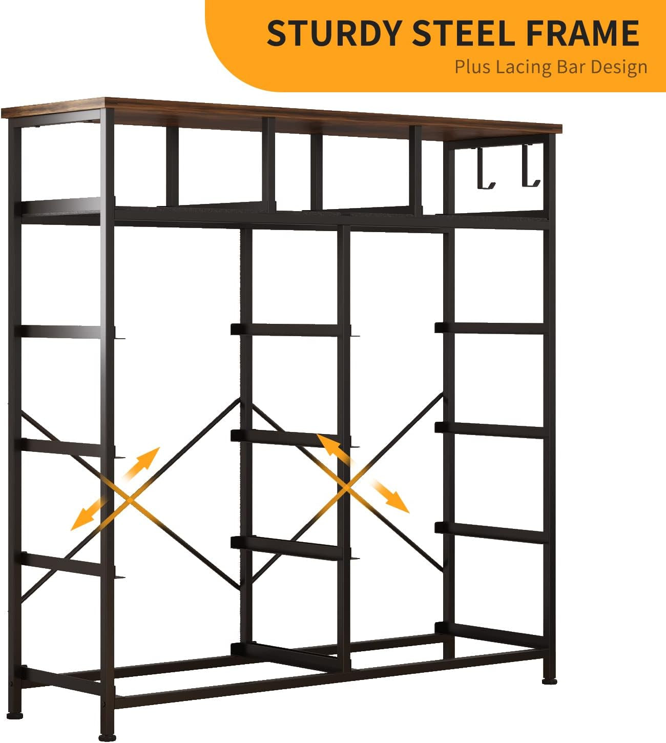 11 Drawer Dresser With Fabric Storage And Steel Frame