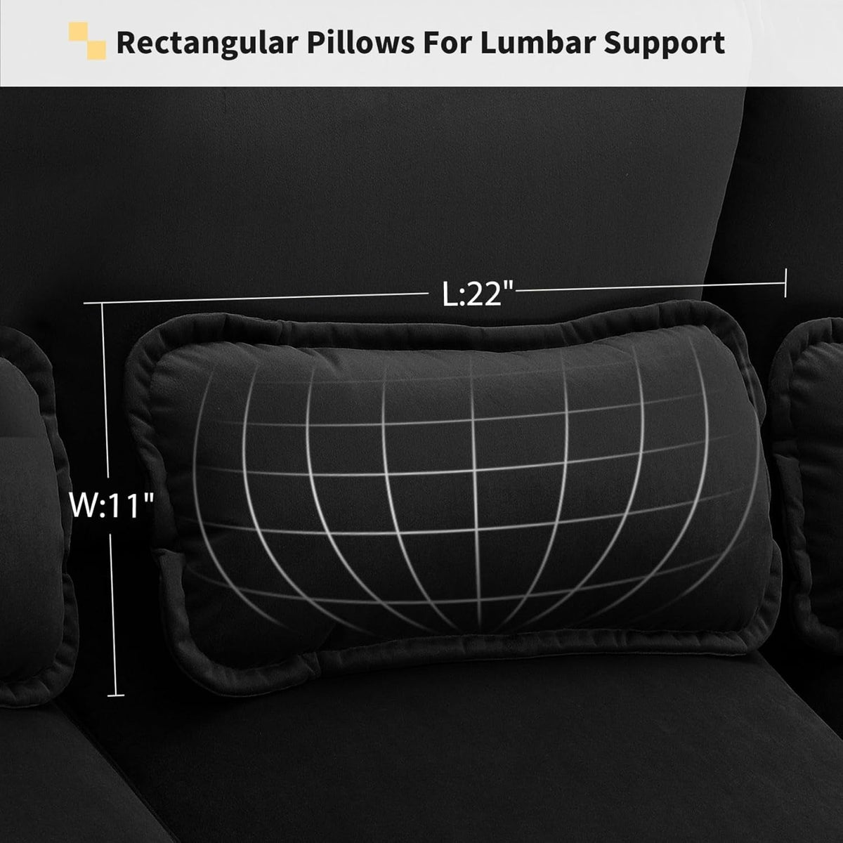 110 Inch Modular Sectional Couch Sleeper Sofa Bed With Waist Pillows For Living Room