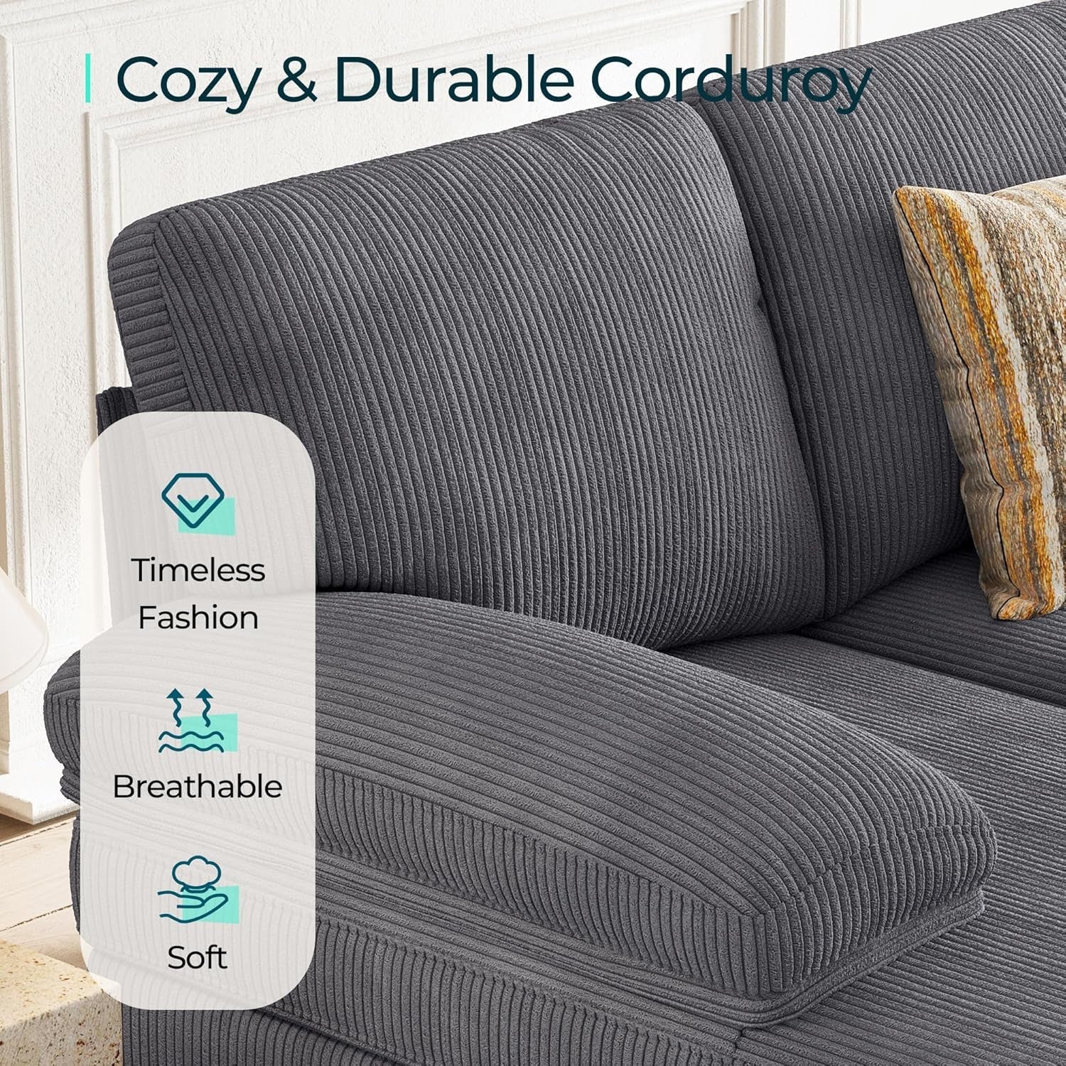 111 Grey U Shaped Sectional Sofa With Sleepable Armrests