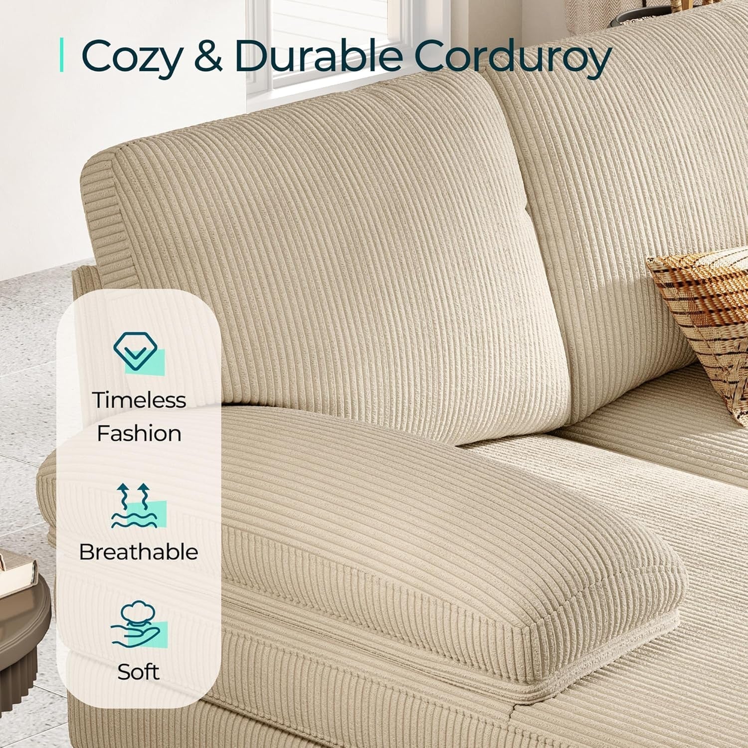 111 Inch U Shaped Sectional Sofa Sleepable Armrests