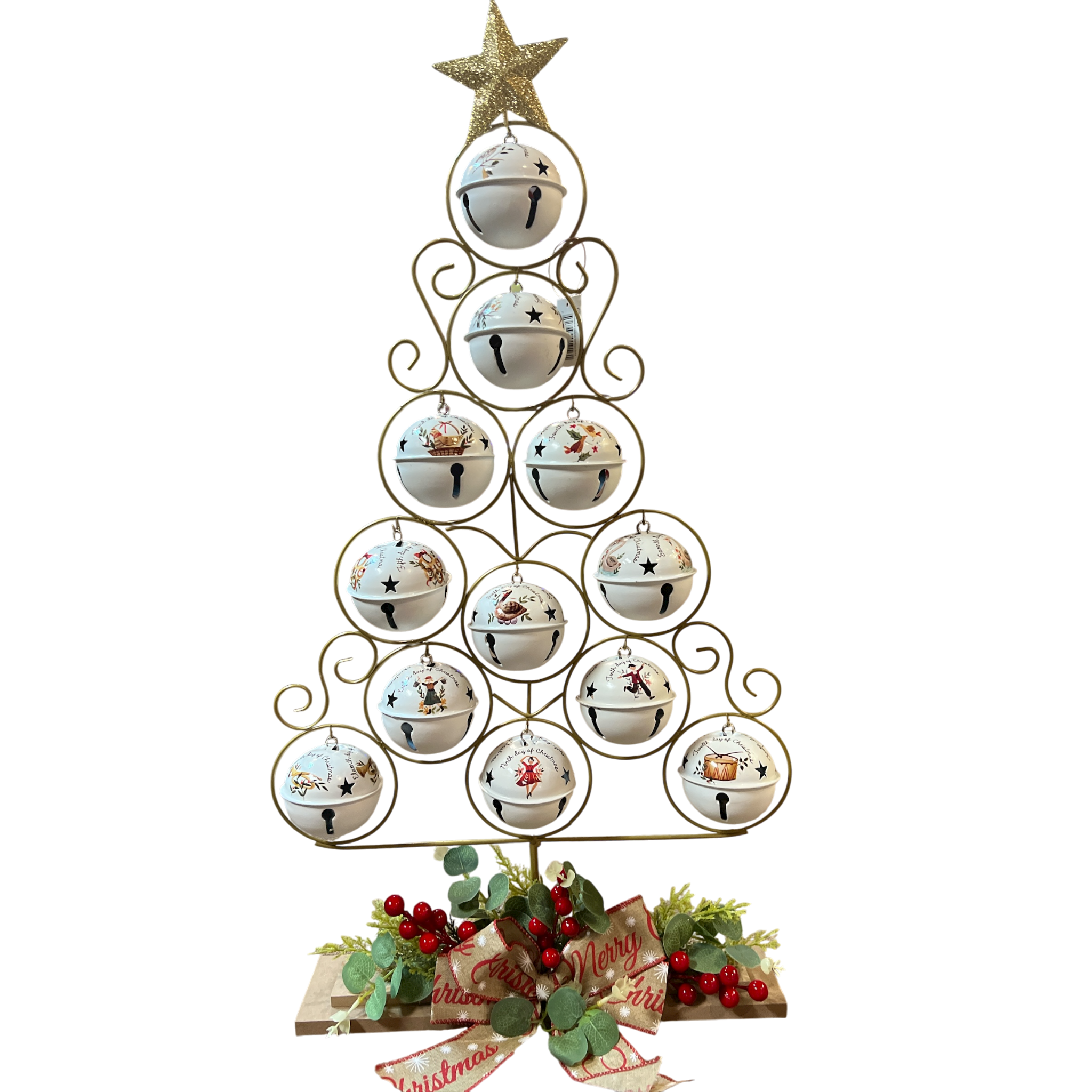 12 Days Of Christmas Tree With Bells