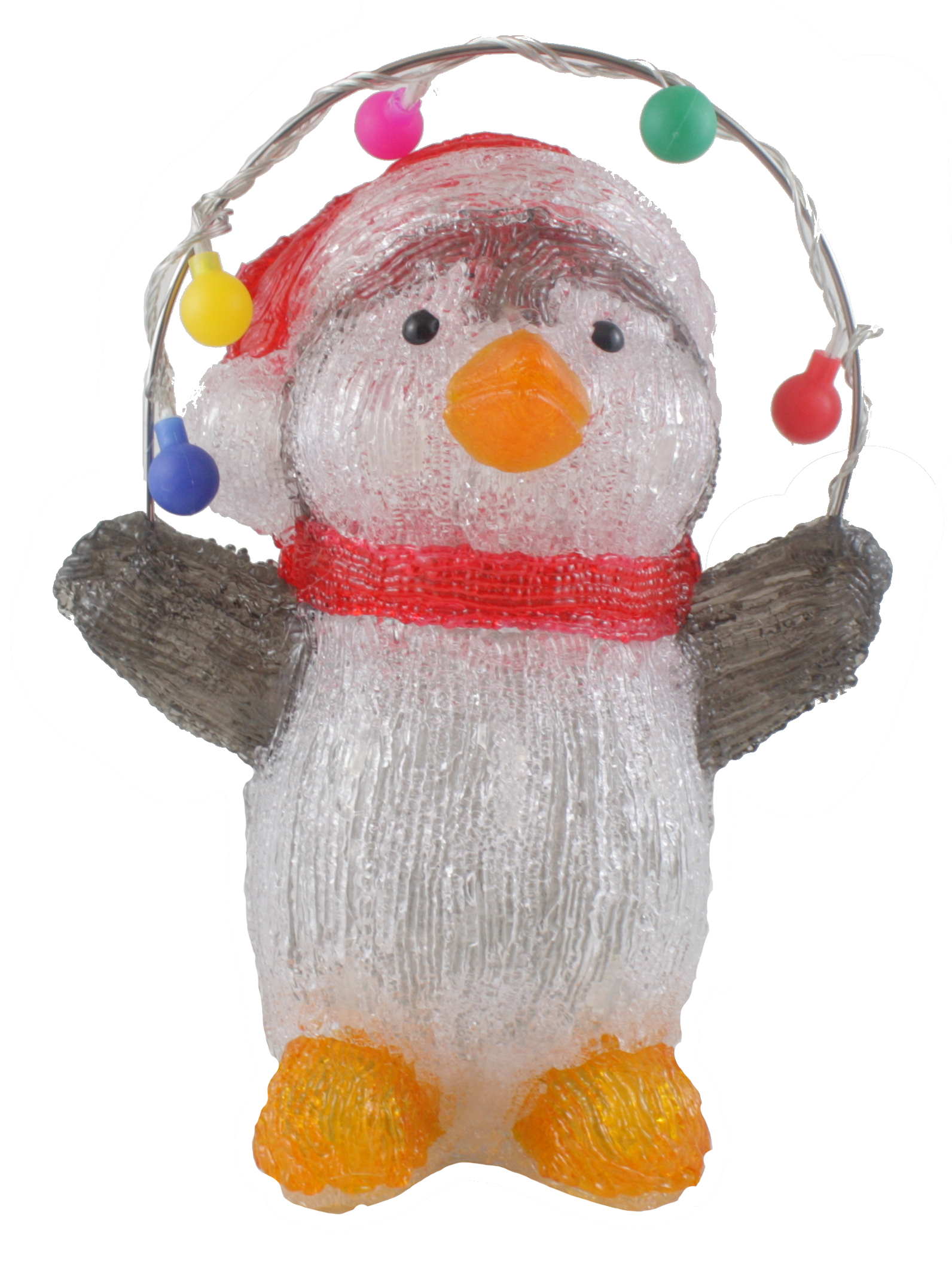 12 Inch Acrylic Penguin with 40 LED Lights