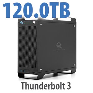 120.0TB (1x8.0TB U.2 NVMe SSD, 7x16.0TB HDD) ThunderBay Flex 8 Thunderbolt 3 Storage