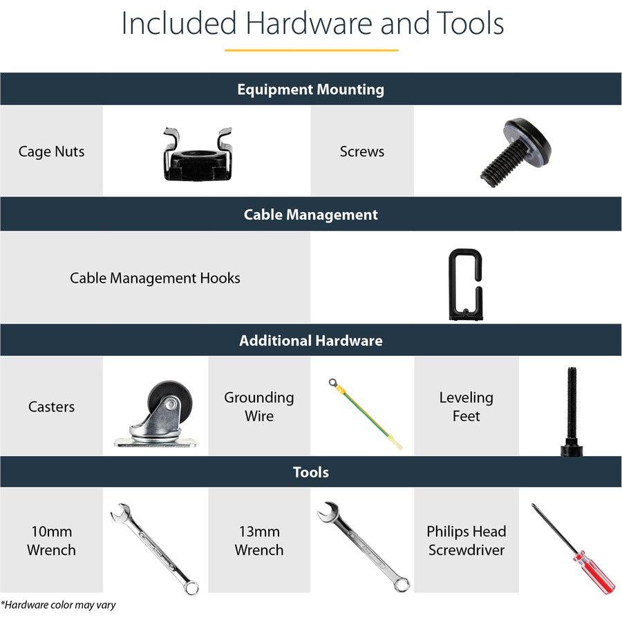 12U Server Rack - Adjustable Depth Open Frame Cabinet | StarTech.com 4POSTRACK12U