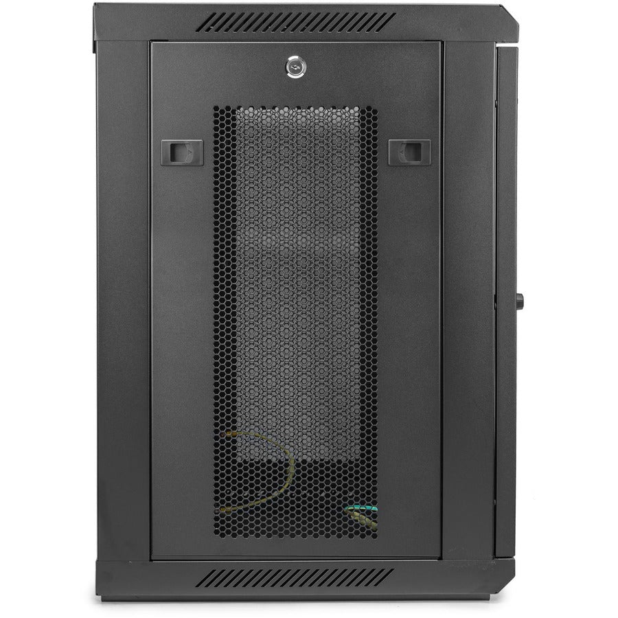 12U Wall Mount Rack Vented Enclosure - Secure Network Equipment Storage | Rocstor Y10E006-B1