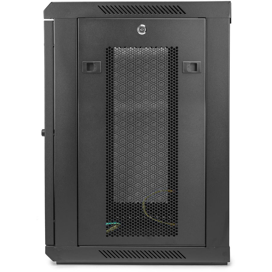 12U Wall Mount Rack Vented Enclosure - Secure Network Equipment Storage | Rocstor Y10E006-B1