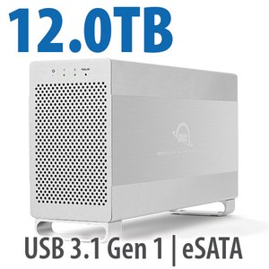 12.0TB OWC Mercury Elite Pro Dual Two-Drive RAID USB 3.2 (5Gb/s) + eSATA External