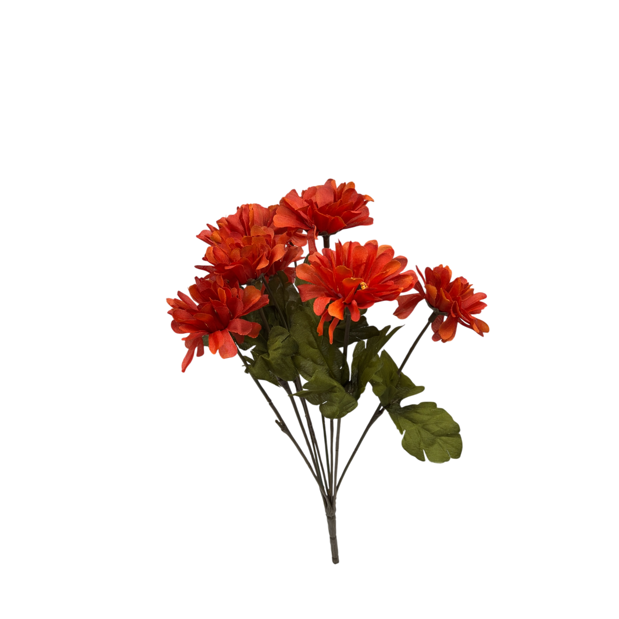 12.5 inch Faux Burnt Harvest Copper Gerbera Bush
