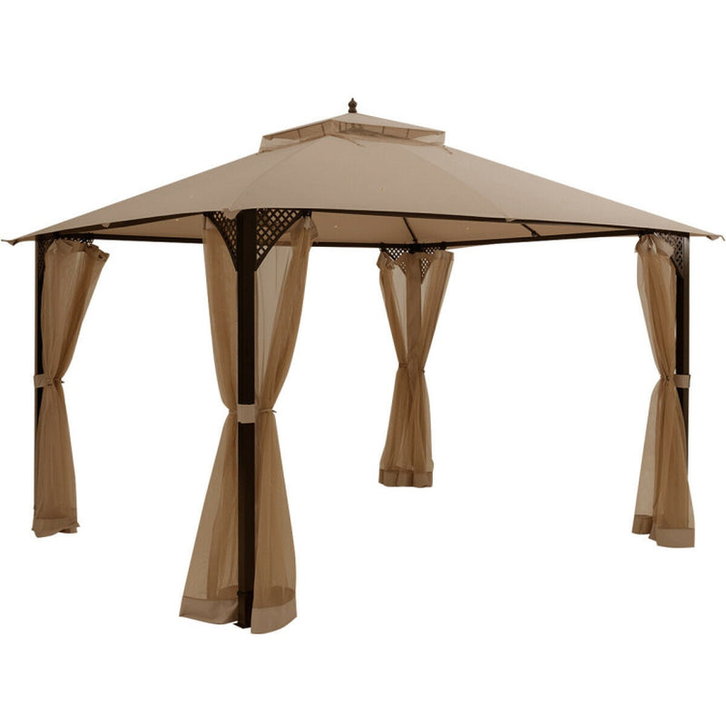 12x10 Feet Outdoor Gazebo With Netting For Patio Use