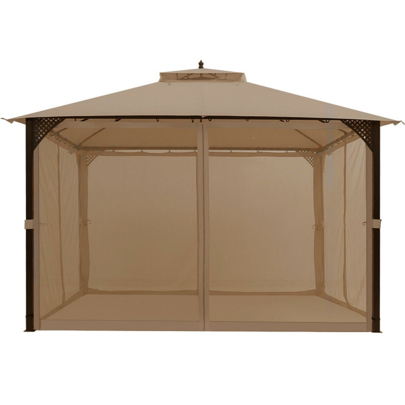 12x10 Feet Outdoor Gazebo With Netting For Patio Use
