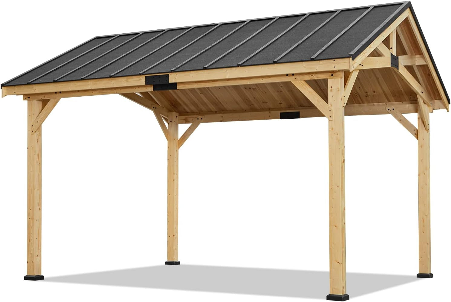 12x15 Spruce Gazebo Hardtop With Asphalt Roof Outdoor