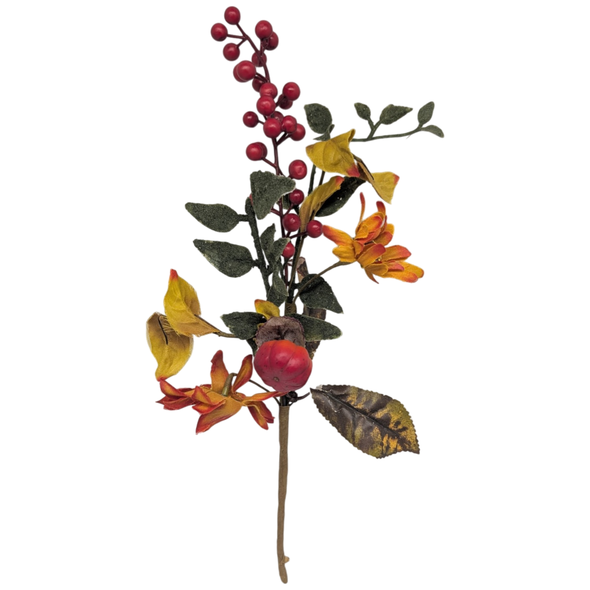 13 inch Faux Harvest Floral Pick With Berries