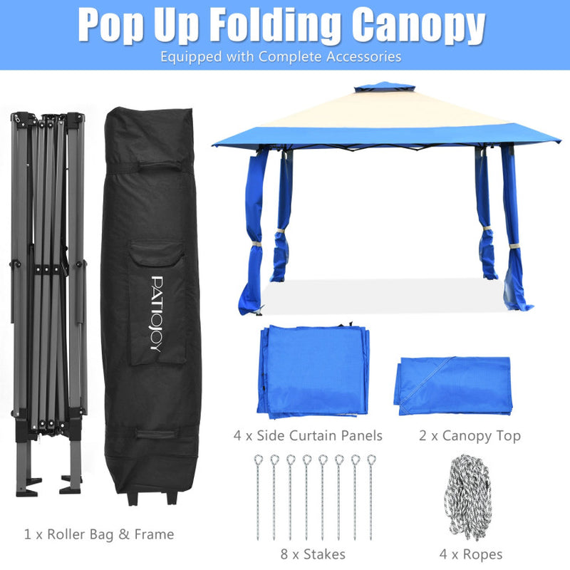 13x13 Feet Pop Up Gazebo Tent With Carry Bag For Patio