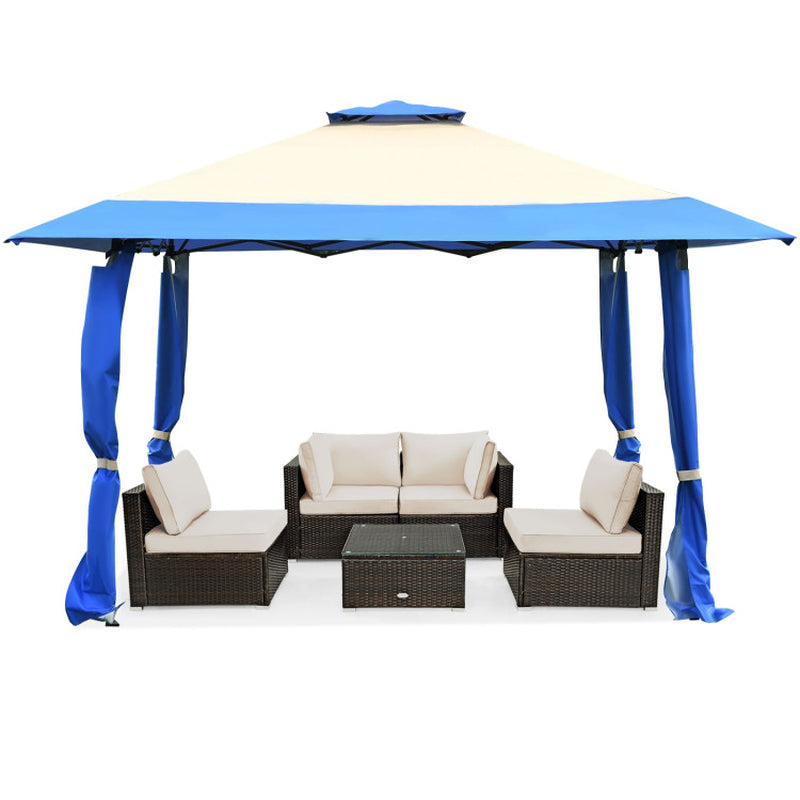 13x13 Feet Pop Up Gazebo Tent With Carry Bag For Patio