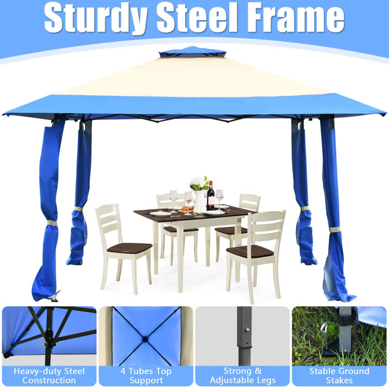 13x13 Feet Pop Up Gazebo Tent With Carry Bag For Patio