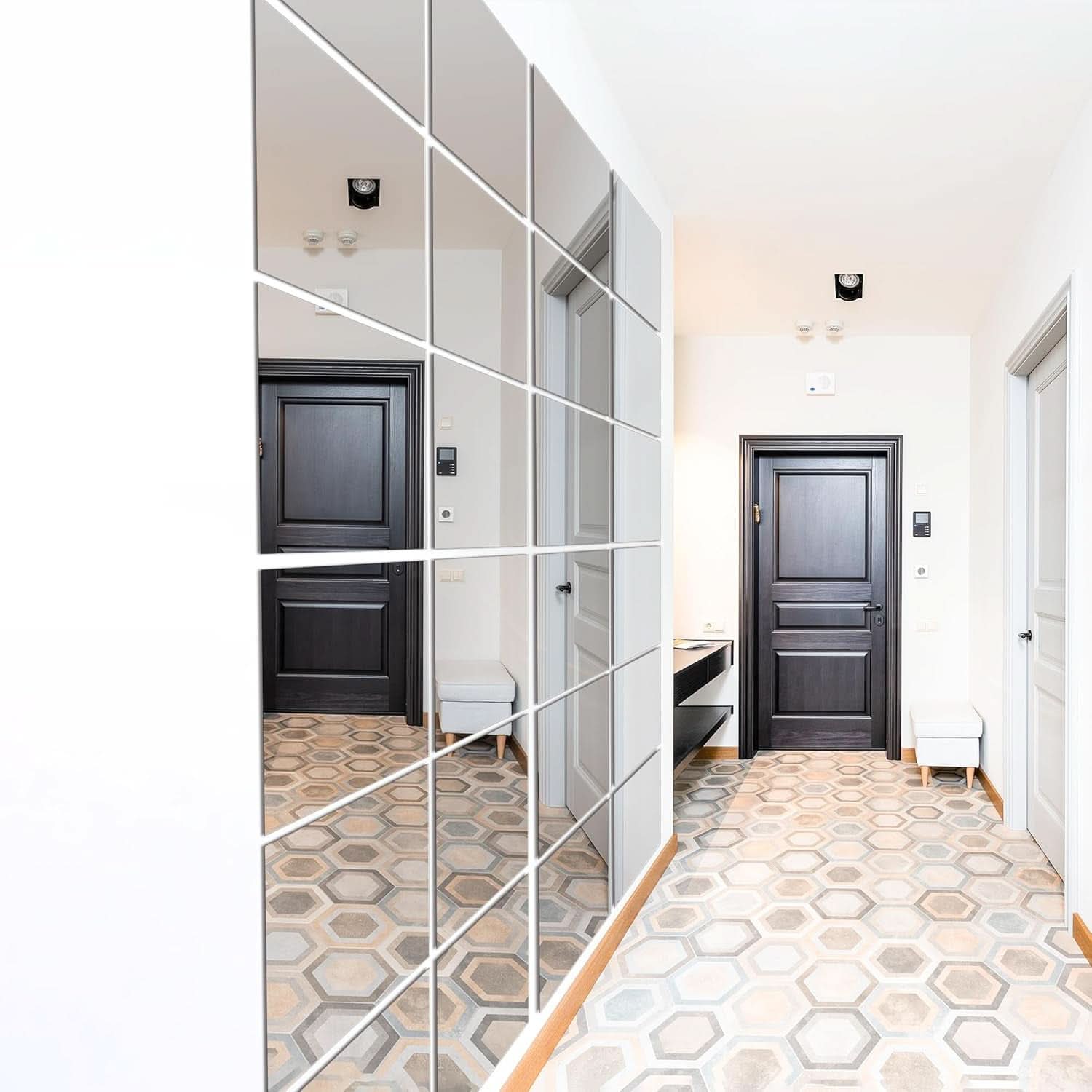 14 By 12 Inch Home Gym Mirror Tile Set For Wall 12 Pcs