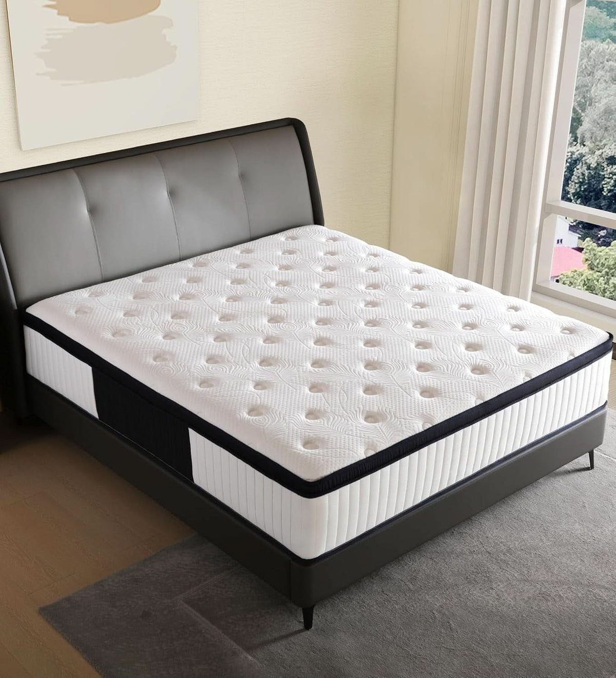 14 Inch Queen Hybrid Memory Foam Mattress Pocket Spring