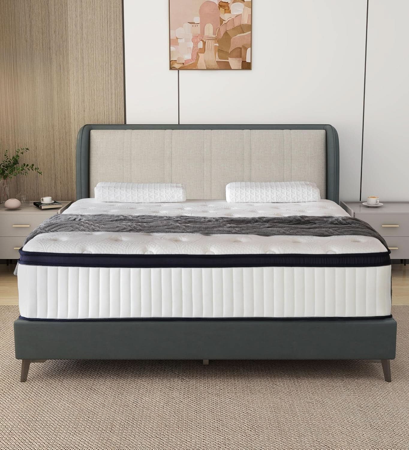 14 Inch Queen Hybrid Memory Foam Mattress Pocket Spring