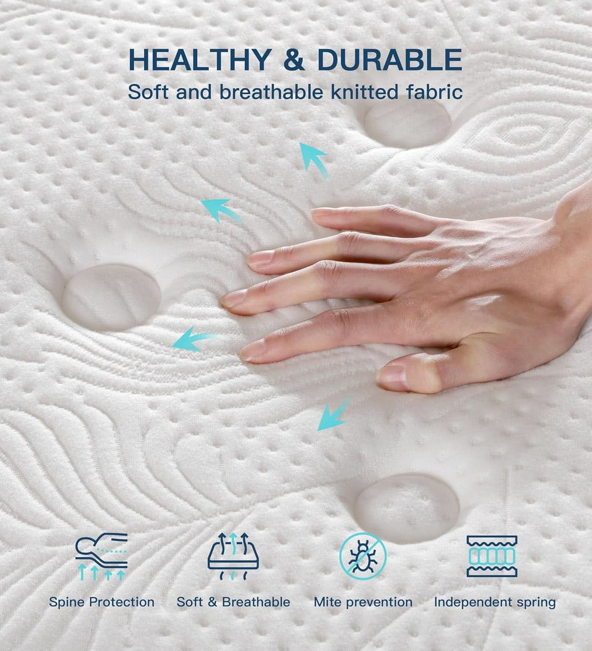 14 Inch Queen Hybrid Memory Foam Mattress Pocket Spring