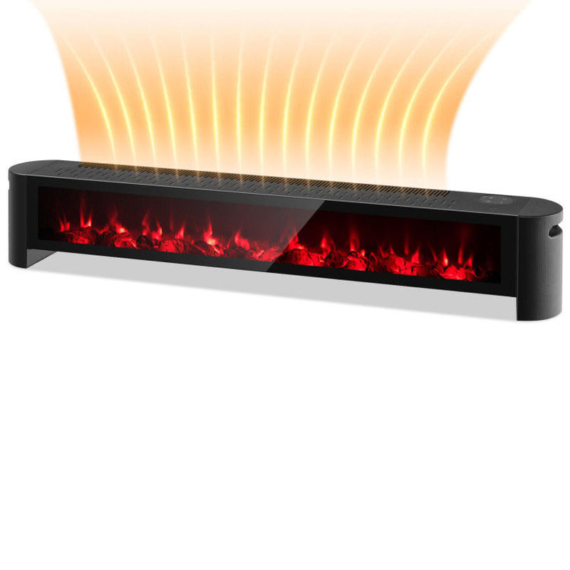1400W Baseboard Electric Heater With Multicolor Flame
