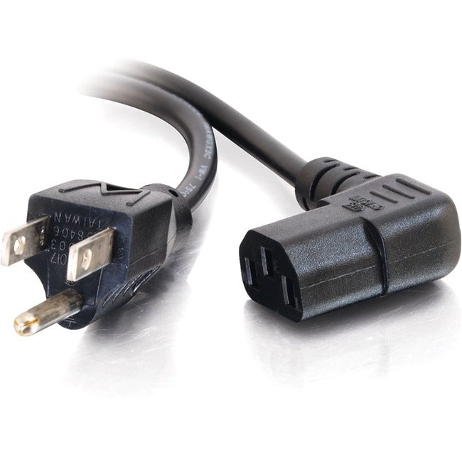 14Ft 18 Awg Universal Right Angle Power Cord (Nema 5-15P To Iec320C13R)