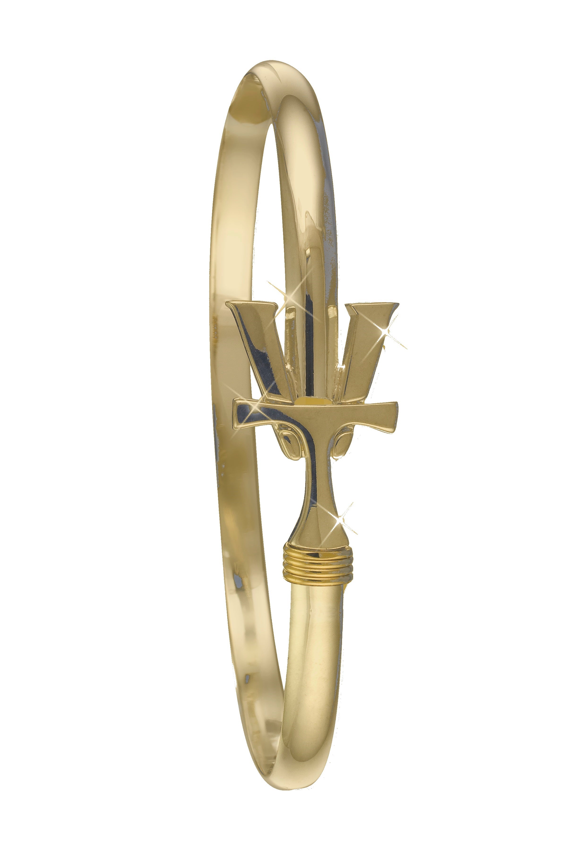 14K Gold Vermont Hook Bracelet - 4mm Band - 7 Inch