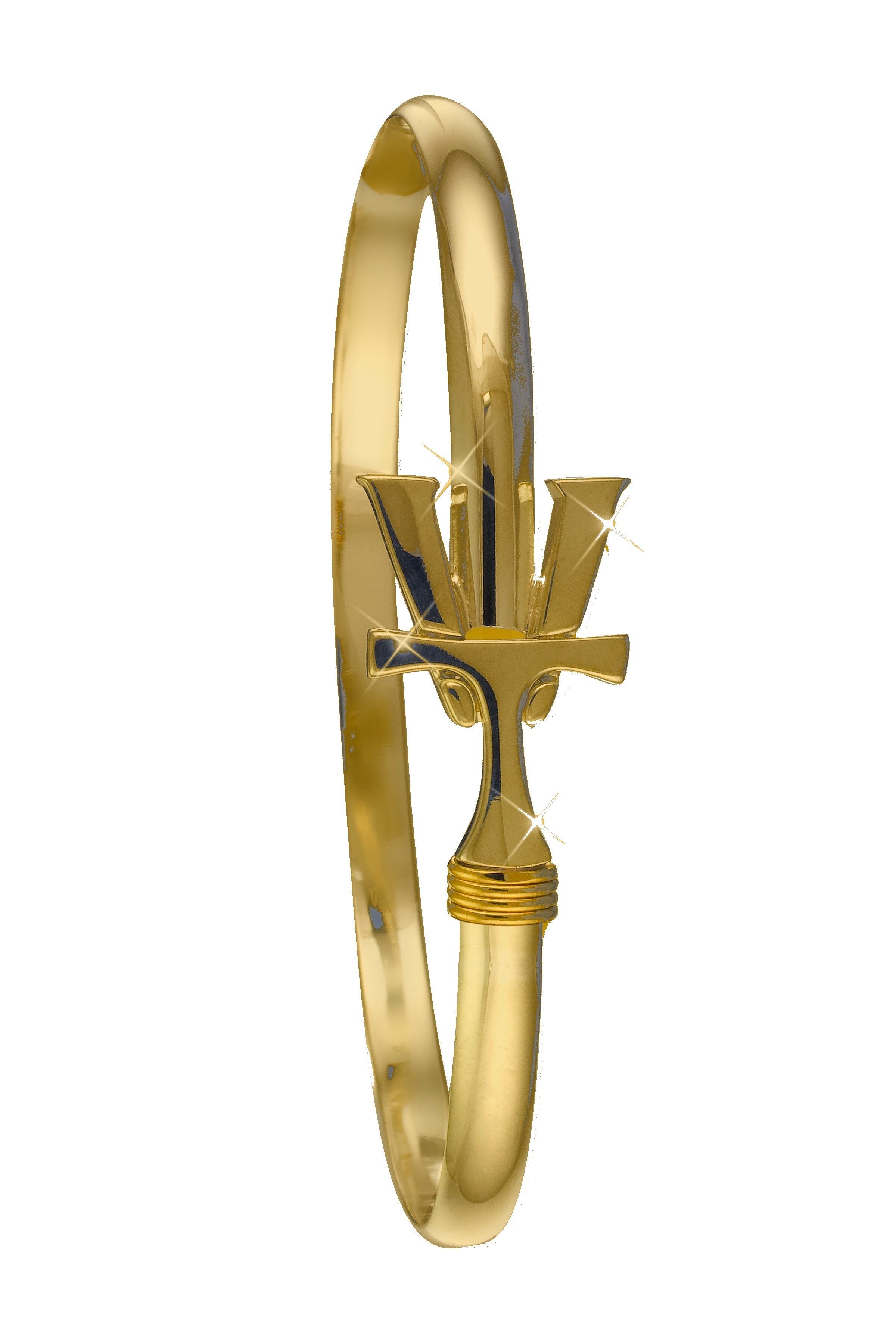 14K Gold Vermont Hook Bracelet - 4mm Band - 7 Inch