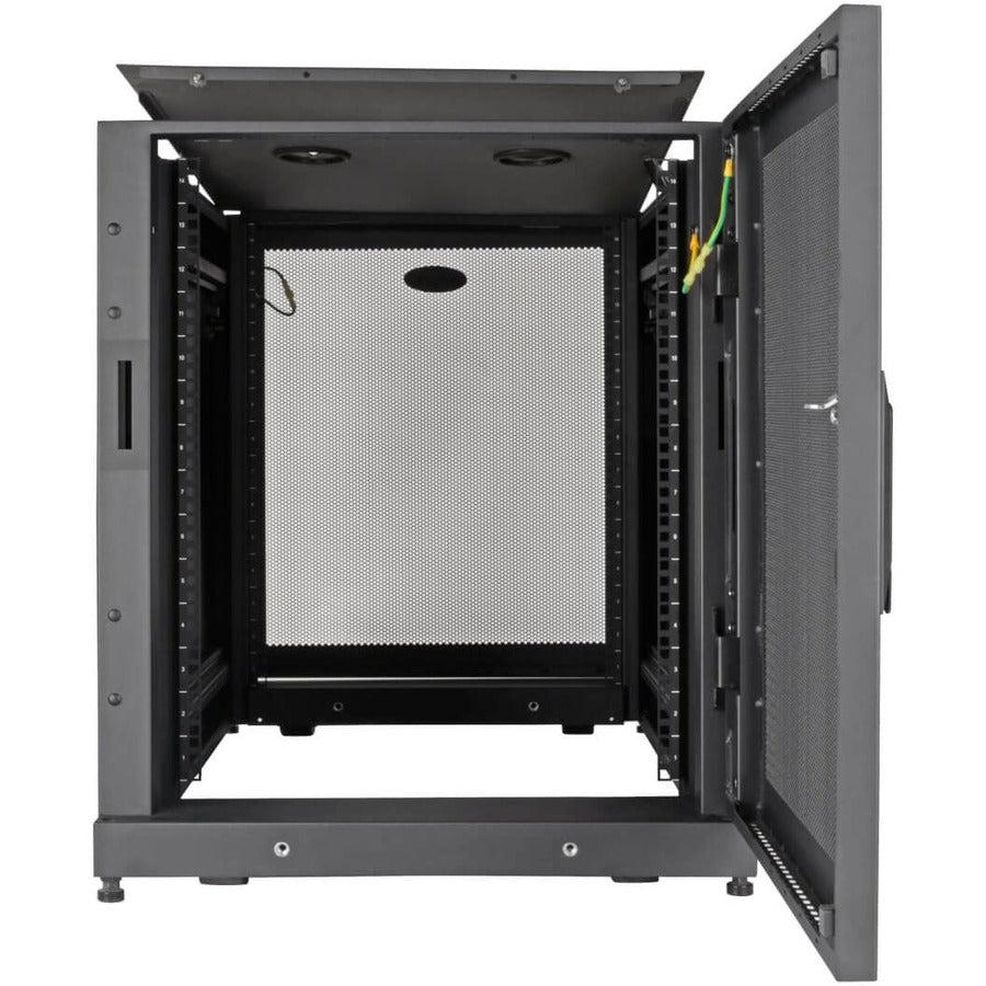14U Server Rack Enclosure - Extra Deep SmartRack with Doors | TecISoft SR14UBDP