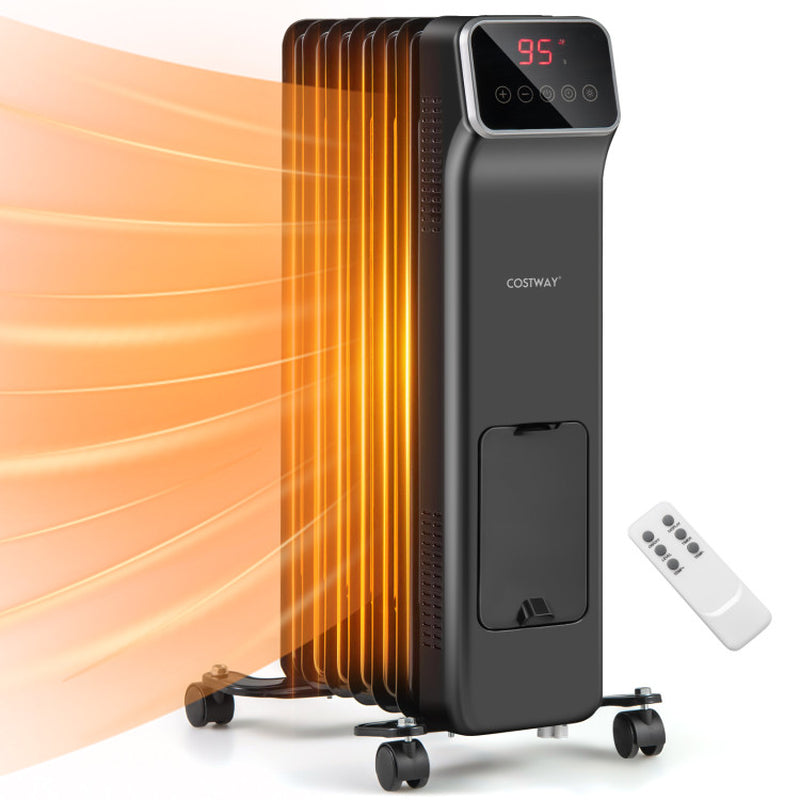 1500W Oil Filled Radiator Heater With Remote Control