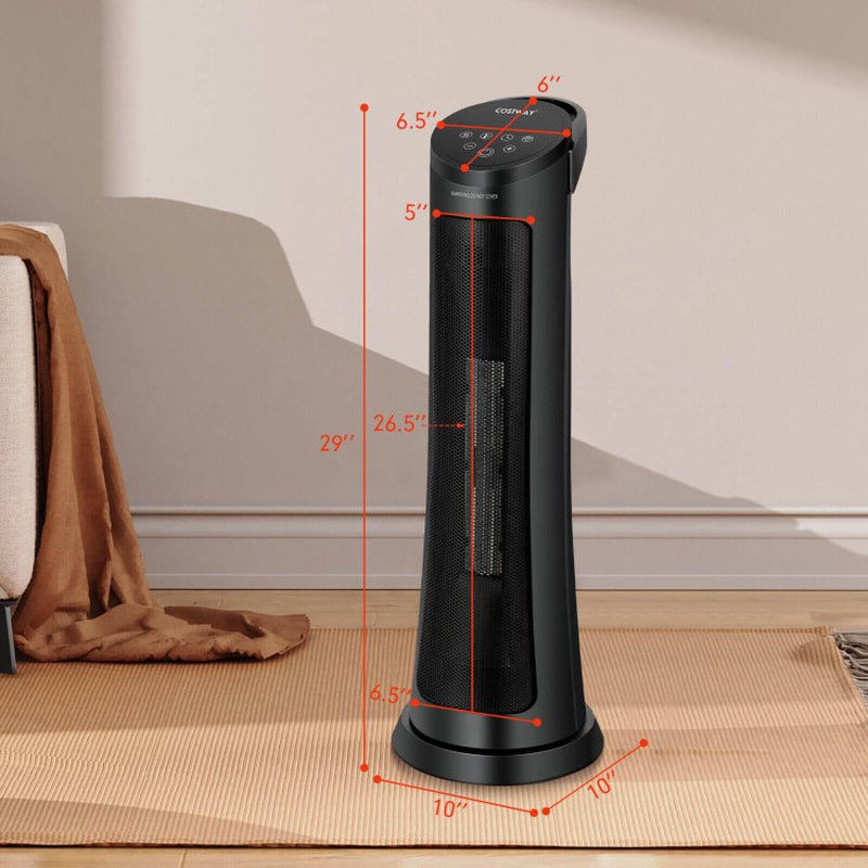 1500W PTC Ceramic Electric Space Heater With Remote Control