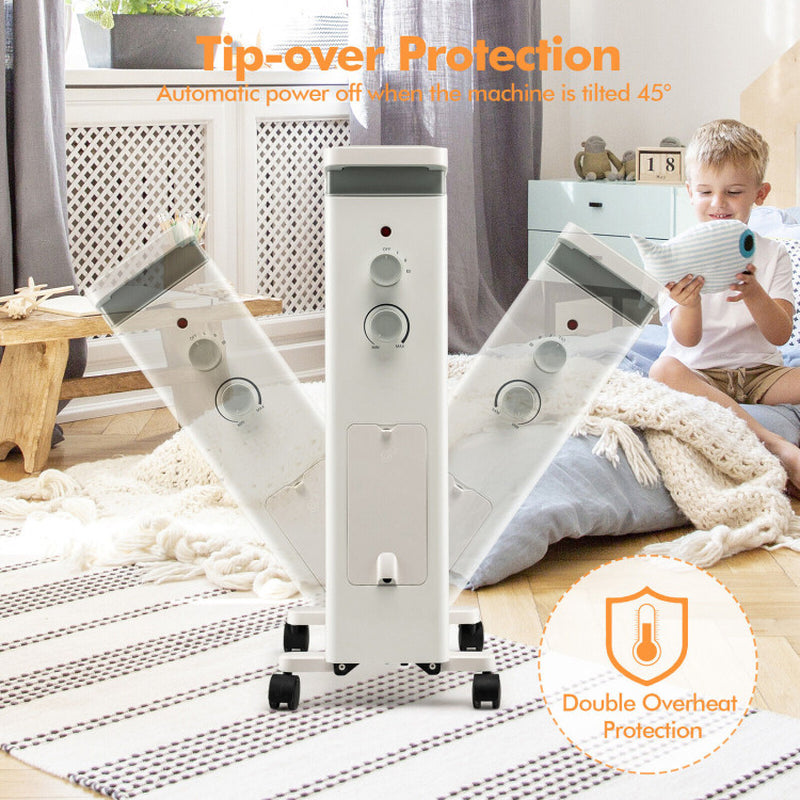1500W Portable Space Heater With Humidification Box