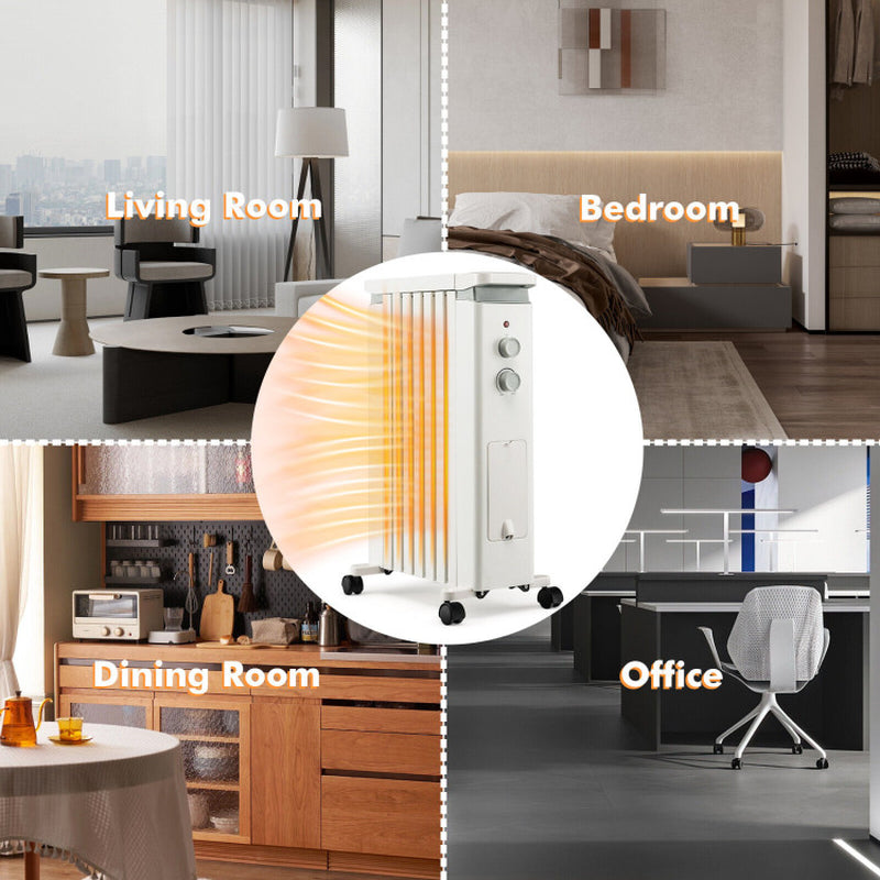 1500W Portable Space Heater With Humidification Box