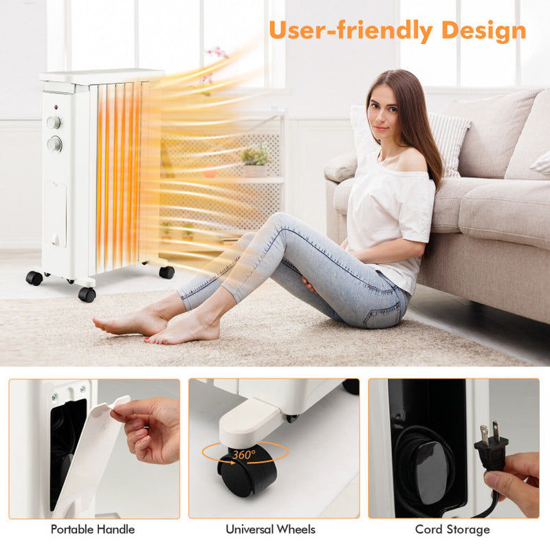 1500W Portable Space Heater With Humidification Box