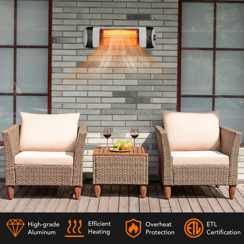 1500W Wall Mounted Infrared Heater With Remote Control