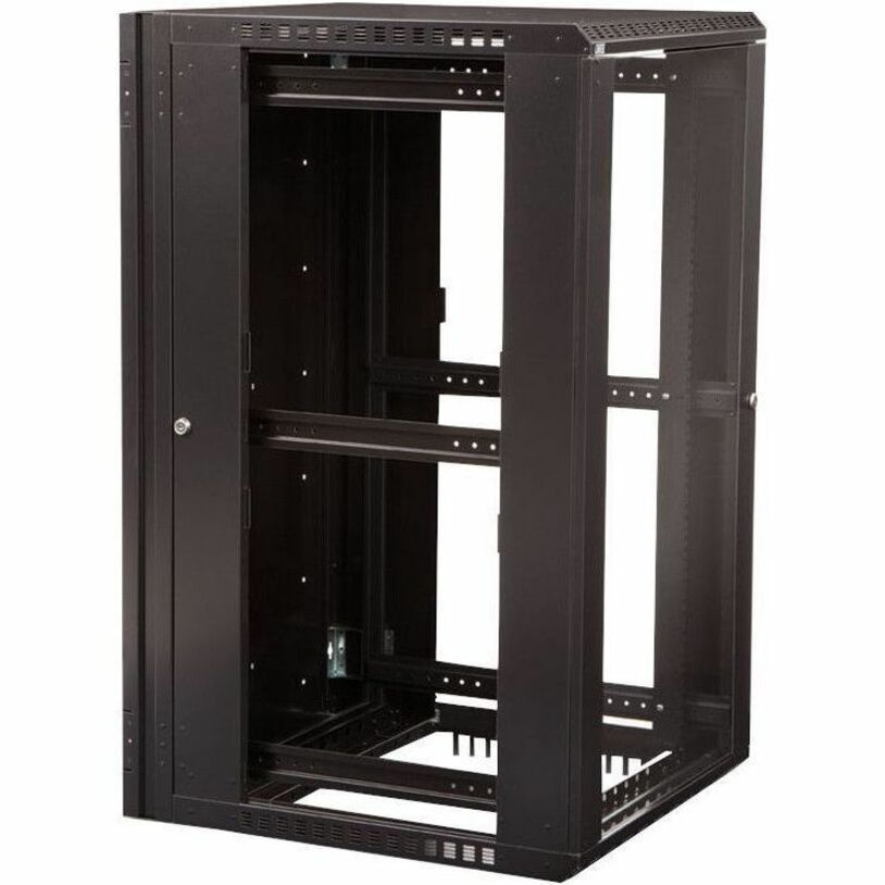 15U LINIER Swing-Out Wall Mount Cabinet - Glass Door