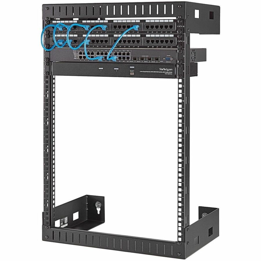 15U Wall Mount Network Rack - 2-Post Open Frame Server Rack 19 Inch | StarTech.com RK15WALLO