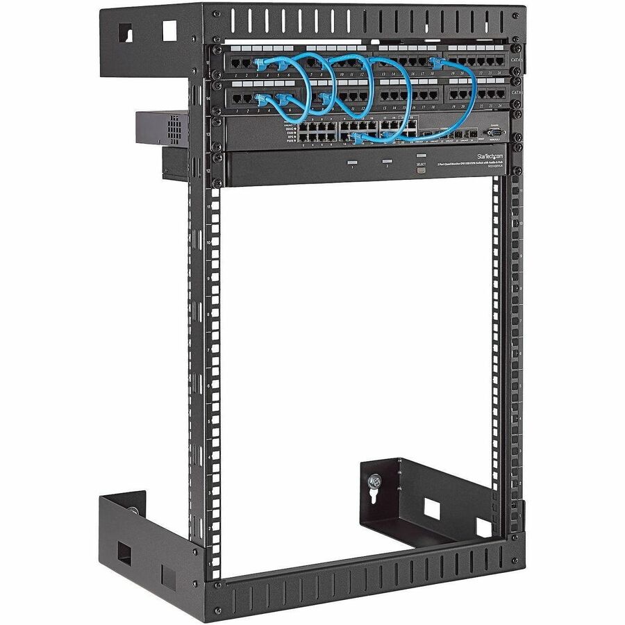 15U Wall Mount Network Rack - 2-Post Open Frame Server Rack 19 Inch | StarTech.com RK15WALLO