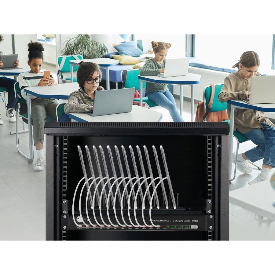 16-Port Industrial USB-C PD Charging Station - 600W - SIIG Industrial grade power charging
