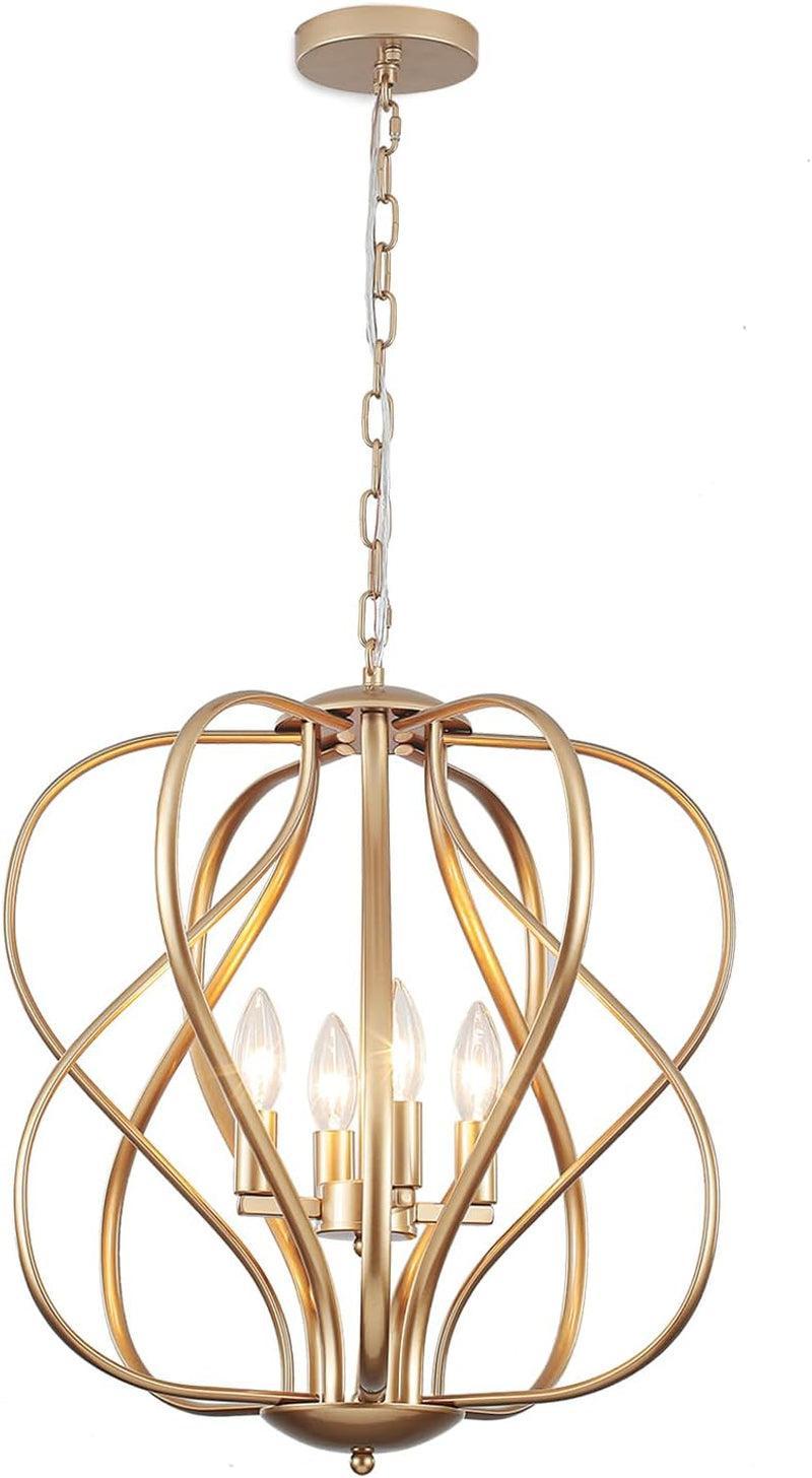 17 Inch Gold Industrial Chandelier Pendant Lighting