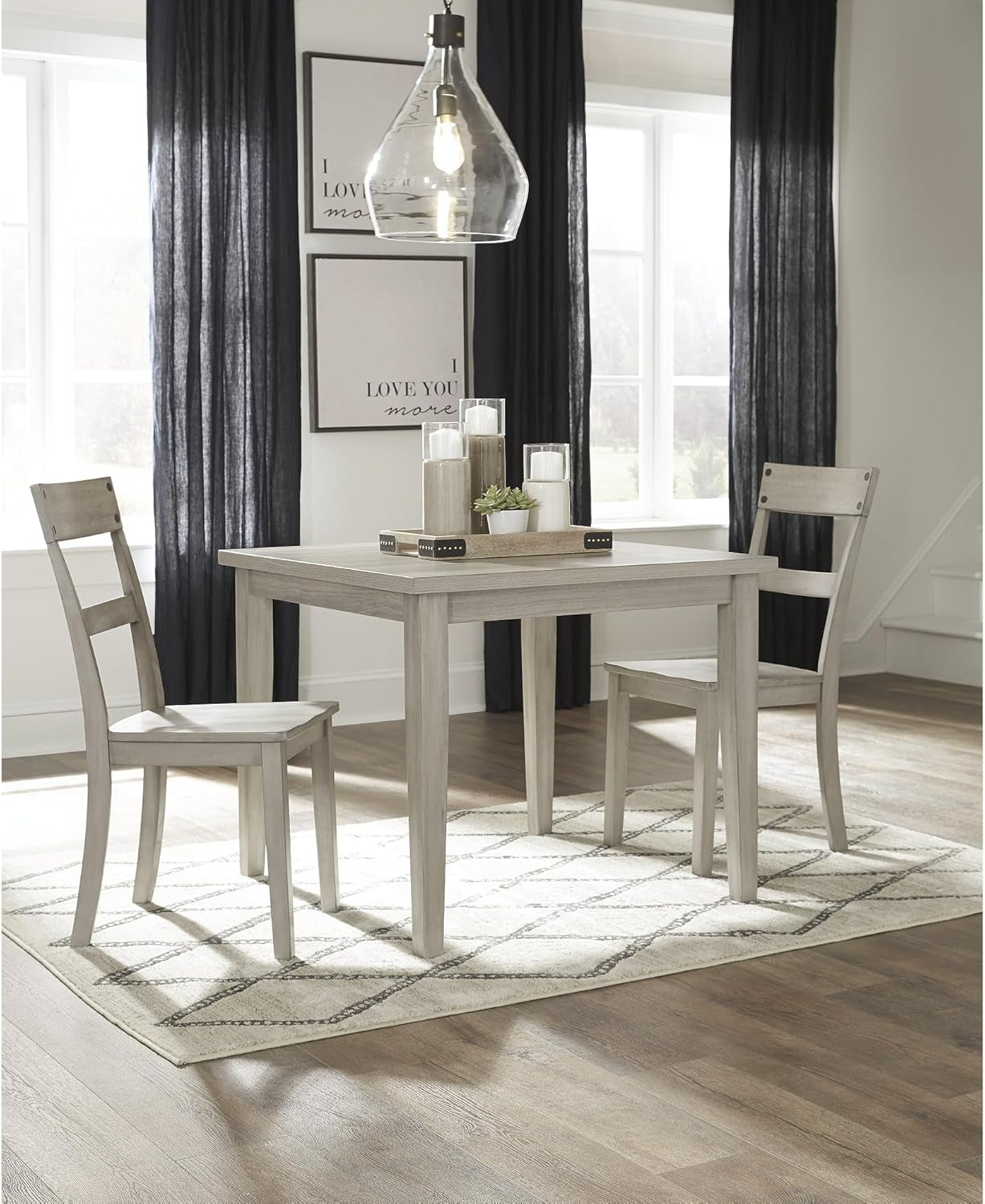 18 Inch Farmhouse Dining Chair White And Brown Set Of 2