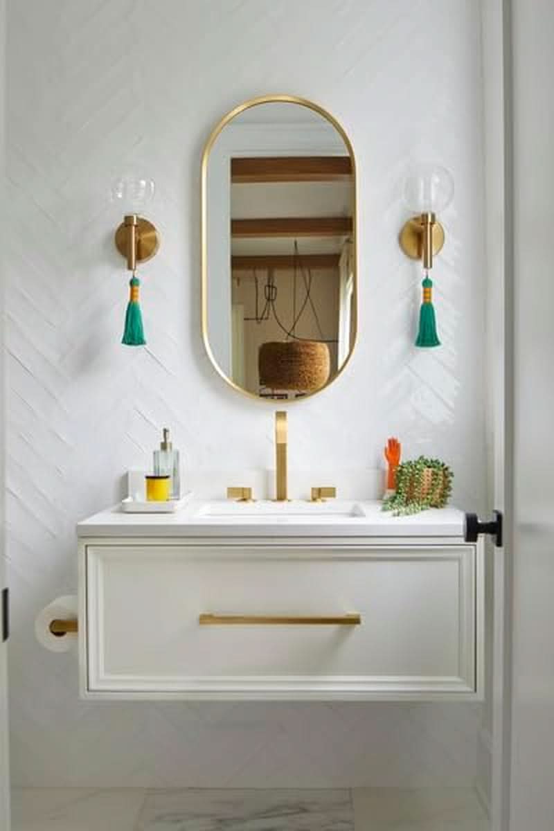 18W X 36H Oval Framed Wall Mount Vanity Mirror Matte Black