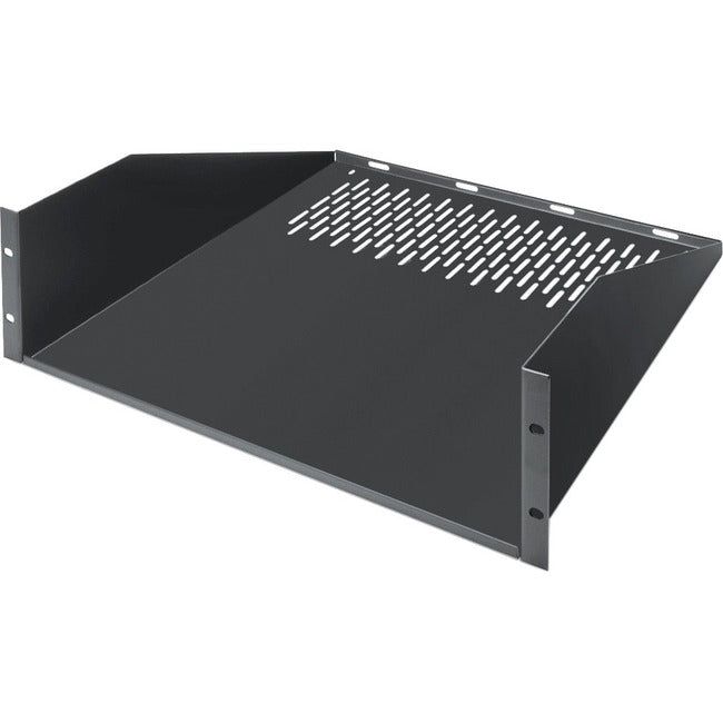 19" It Rackmount Vented Shelf - Fixed, 3U, 17.75"D, 2-Point Mounting, 60Lbs, Gsa