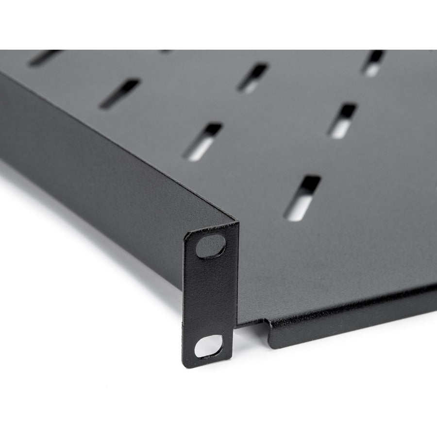 1U Universal Vented Rack Shelf,17.72In 450Mm Depth Black