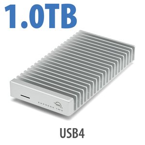 1.0TB OWC Express 1M2 USB4 (40Gb/s) Bus-Powered Portable NVMe SSD External Storage