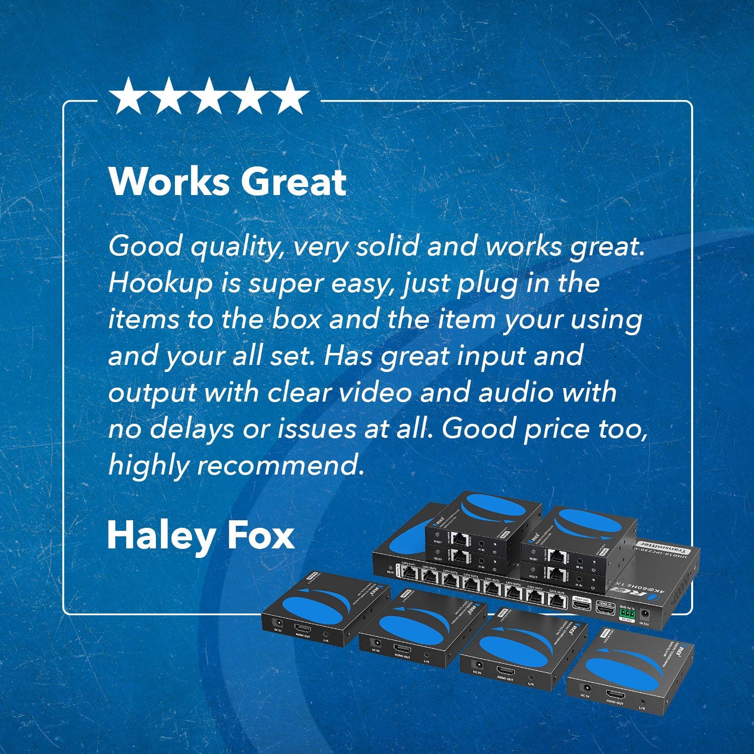 1x8 4K HDMI Extender Splitter Over Single CAT6/7 Up to 230 Ft - ipcolor technology 18 Gbps Bandwidth Bi-directional IR, RS-232 Control & Advance EDID (UHD18-IPC230-K)