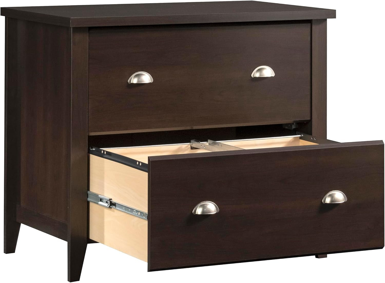 2 Drawer Lateral File Cabinet Cinnamon Cherry Finish